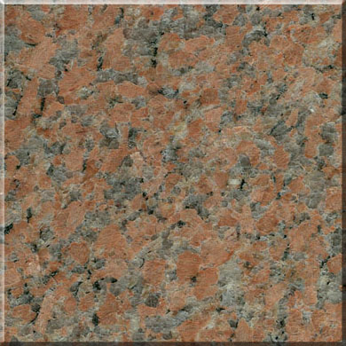 Island Red granite color sample — Kempner Monuments