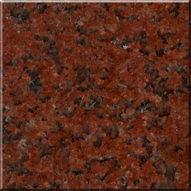India Red granite color sample — Kempner Monuments