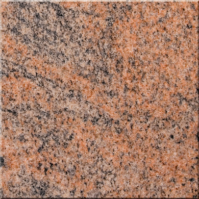 Gray/Orange Variation granite color sample — Kempner Monuments