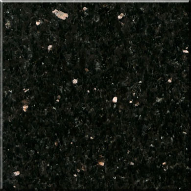 Black Galaxy granite color sample — Kempner Monuments